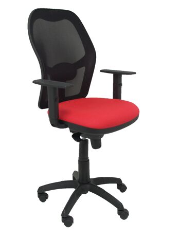 Chaise Jorquera résille noire siège bali rouge 2