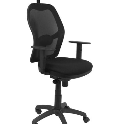 Jorquera black mesh chair bali black seat with fixed headboard