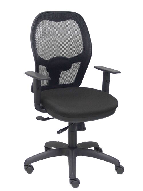 Silla Jorquera malla negra asiento bali negro con trasla