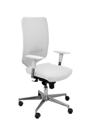Chaise blanche simili cuir blanc Ossa 2