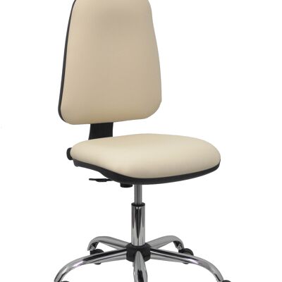 Socovos Stuhl aus cremefarbenem Kunstleder
