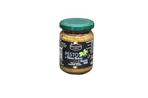 Pesto d'Olives noires et basilic AOP