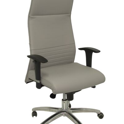 Poltrona in pelle grigio scuro Albacete XL fino a 160 kg