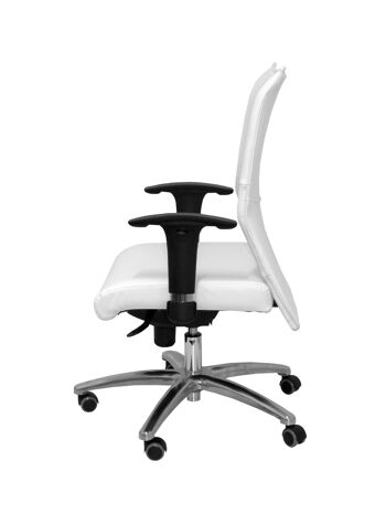 Fauteuil confident Albacete simili cuir blanc 5