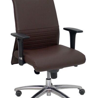 Fauteuil Albacete confident en simili cuir chocolat