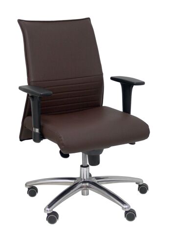 Fauteuil Albacete confident en simili cuir chocolat 2