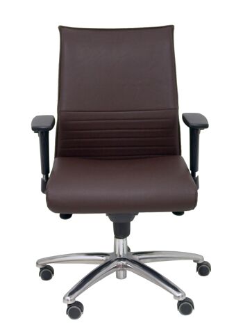 Fauteuil Albacete confident en simili cuir chocolat 3