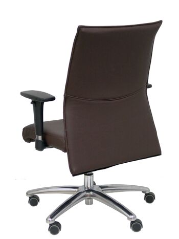 Fauteuil Albacete confident en simili cuir chocolat 6