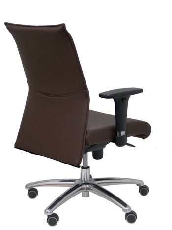 Fauteuil Albacete confident en simili cuir chocolat 8