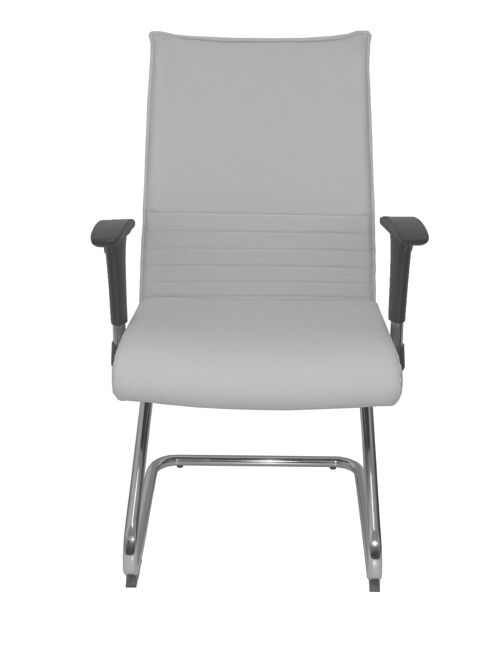 Sillón Albacete confidente patín similpiel blanco