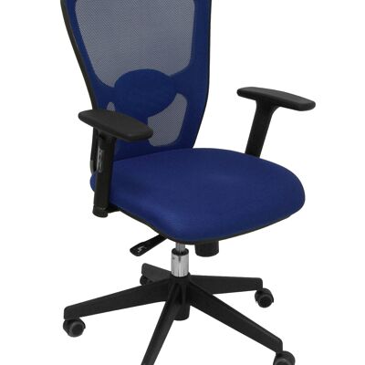 Sedia Pozuelo schienale in rete blu sedile 3D blu