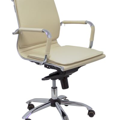 Fauteuil de confiance pivotant Yeste crème similpiel