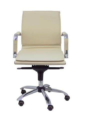 Fauteuil de confiance pivotant Yeste crème similpiel 3