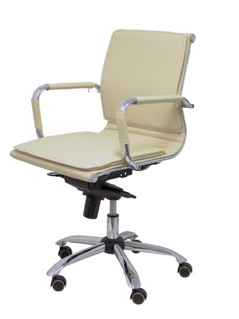 Fauteuil de confiance pivotant Yeste crème similpiel 4