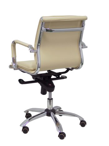 Fauteuil de confiance pivotant Yeste crème similpiel 6