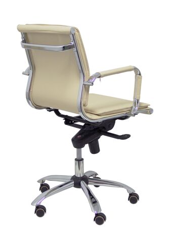 Fauteuil de confiance pivotant Yeste crème similpiel 8