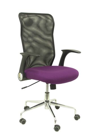 Chaise Minaya dossier résille noir siège bali violet 2