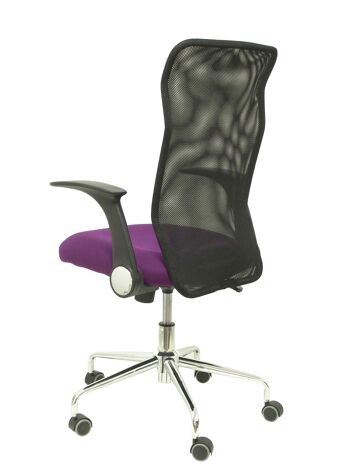 Chaise Minaya dossier résille noir siège bali violet 5