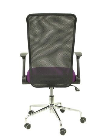 Chaise Minaya dossier résille noir siège bali violet 6