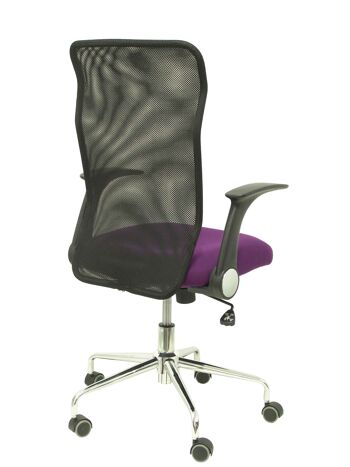 Chaise Minaya dossier résille noir siège bali violet 7