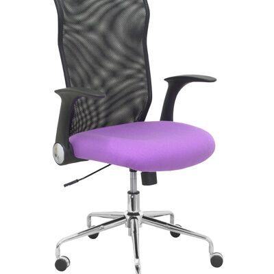 Minaya chair black mesh backrest lilac bali seat