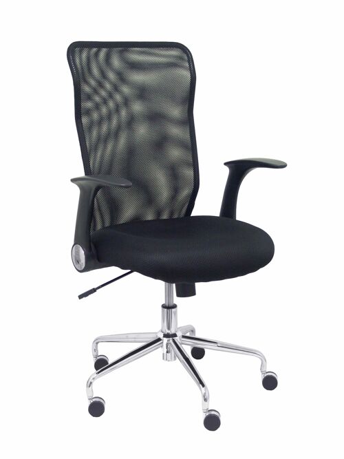 Silla Minaya respaldo malla negro asiento 3D negro