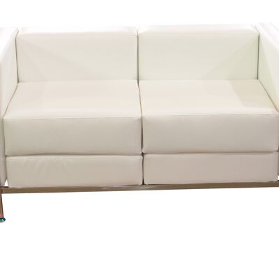 Tarazona white imitation leather sofa