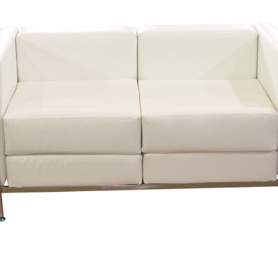 Tarazona Sofa aus weißem Kunstleder