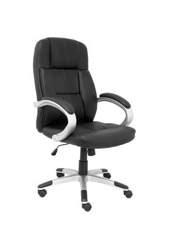 Fauteuil Tobarra simili cuir noir 2