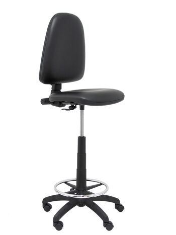 Tabouret Ayna simili cuir noir 1