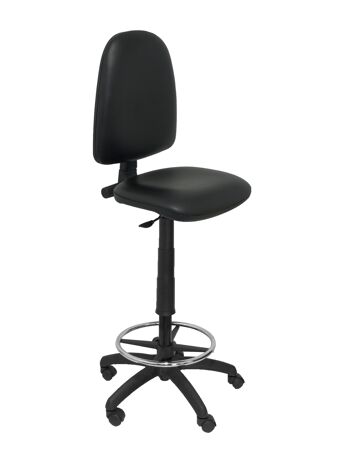 Tabouret Ayna simili cuir noir 2