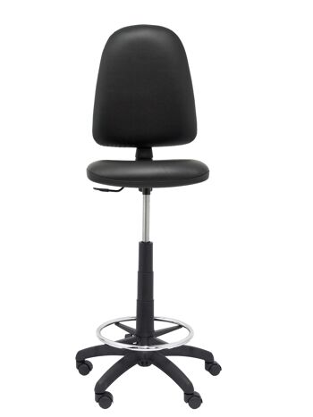 Tabouret Ayna simili cuir noir 3