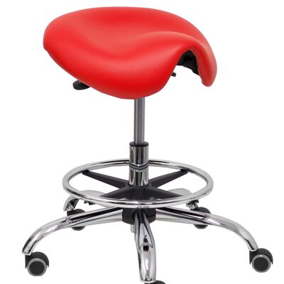 Red imitation leather Alatoz stool