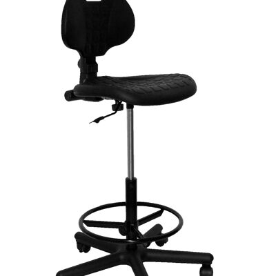 Paterna black polyurethane stool