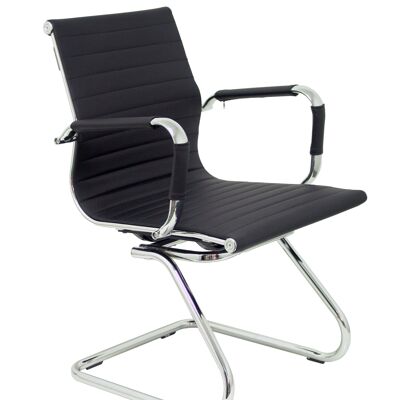 Madroño armchair with black simil leather sled base