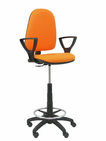 Tabouret Ayna bali orange avec accoudoirs fixes 1