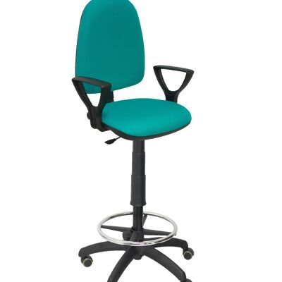 Ayna bali light green stool fixed armrests parquet wheels