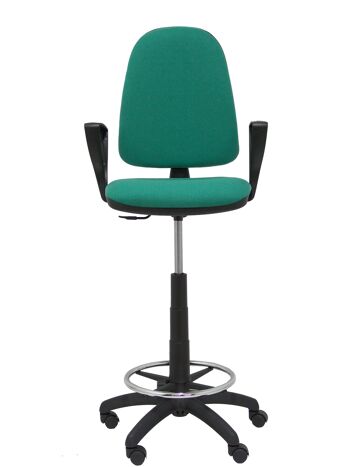 Tabouret vert bali Ayna avec accoudoirs fixes 3