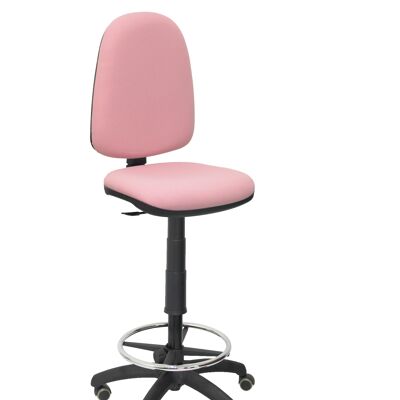 Ayna bali stool pale pink parquet wheels