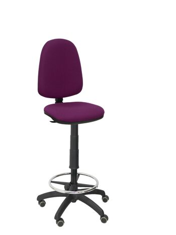 Tabouret Ayna bali violet avec roulettes parquet 2