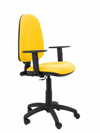 Chaise bali Ayna jaune avec accoudoirs réglables 1