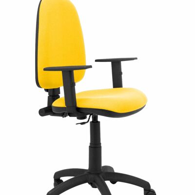 Chaise bali Ayna jaune avec accoudoirs réglables