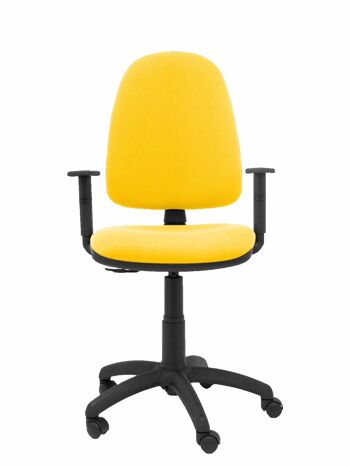 Chaise bali Ayna jaune avec accoudoirs réglables 3