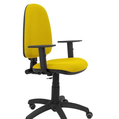 Yellow bali Ayna chair adjustable arms parquet wheels