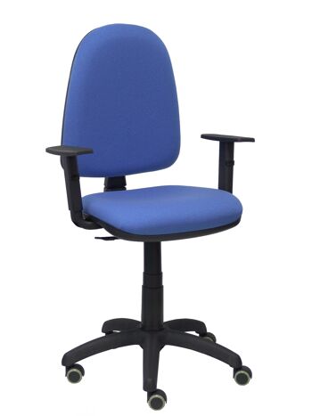 Ayna bali chaise bleu clair accoudoirs réglables roulettes parquet 1