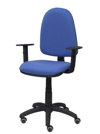 Ayna bali chaise bleu clair accoudoirs réglables roulettes parquet 4