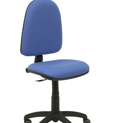 Sedia Ayna bali azzurra con ruote in parquet