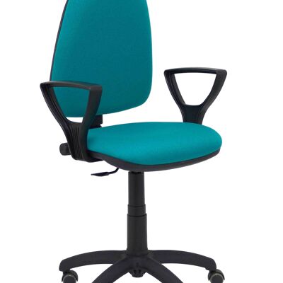 Light green bali Ayna chair fixed armrests parquet wheels