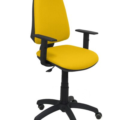 Elche CP bali yellow chair adjustable arms parquet wheels