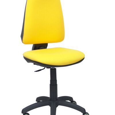 Chaise Elche CP bali jaune avec roulettes parquet